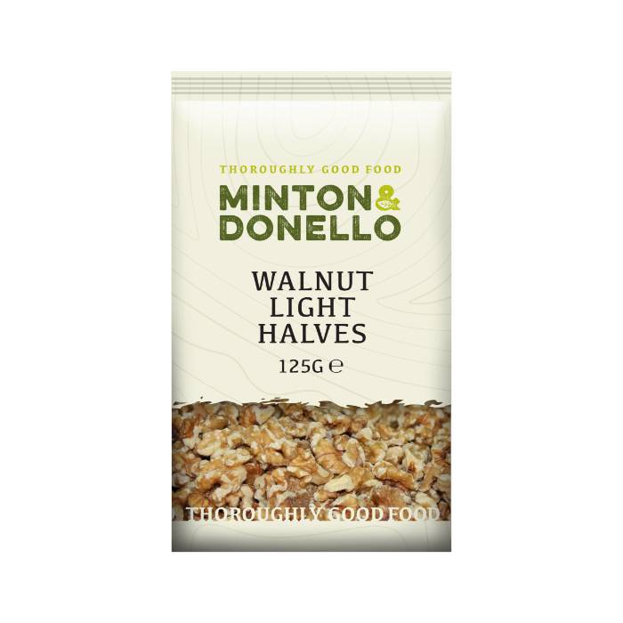 Minton & Donello - Walnut Light Halves, 125g  Pack of 6