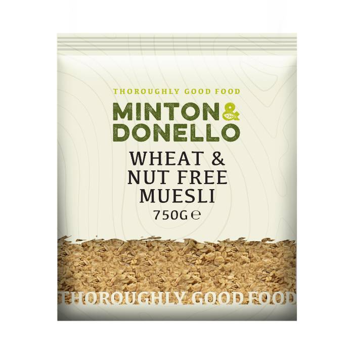 Minton & Donello - Wheat & Nut Free Muesli, 750g  Pack of 6