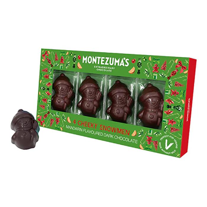 Montezuma's - Dark Chocolate and Mandarin Snowmen, 55g - Pack of 10