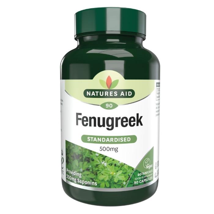 Natures Aid - Fenugreek 500mg, 90 Capsules