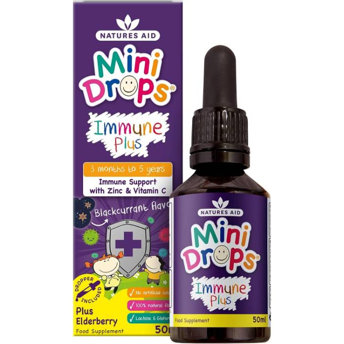 Natures Aid - Mini Drops Immune Plus, 50ml