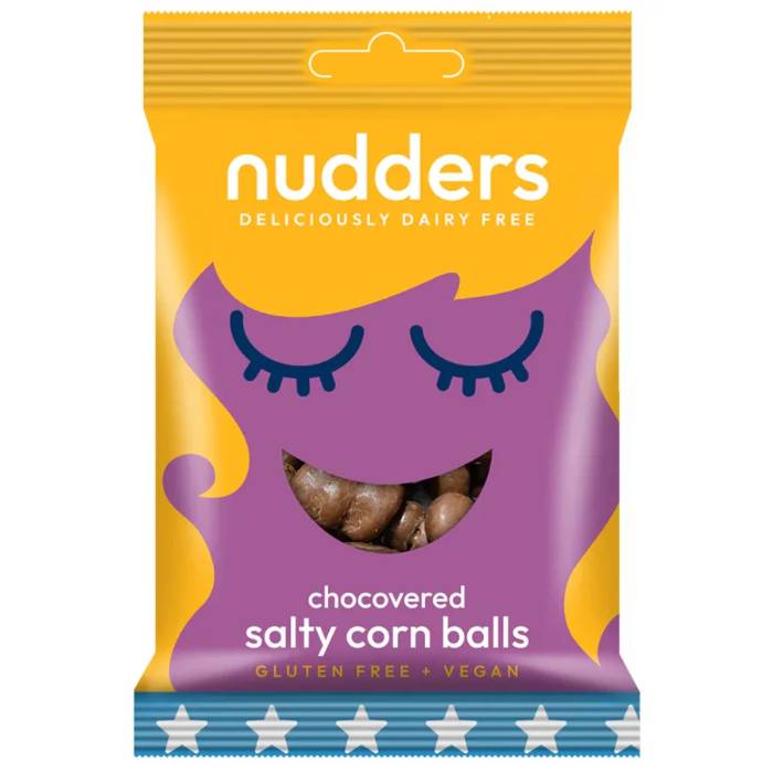 Nudders Fabulous Free From Factory - Chocovered Salty Corn Balls, 55g  Pack of 12