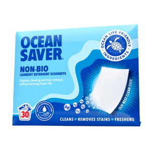 OceanSaver - Laundry Detergent EcoSheets Fresh Linen 30 Washes, 15 Sheets