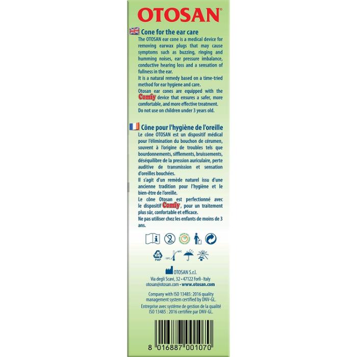 Otosan - Ear Cones, 2 Packets - back