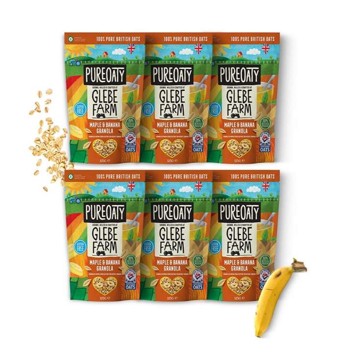 PureOaty - Maple and Banana Oat Granola, 325g  Pack of 6