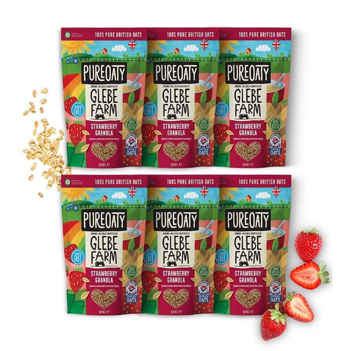 PureOaty - Strawberry Oat Granola, 325g  Pack of 6