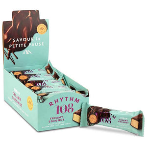 Rhythm 108 - Organic Swiss Chocolate Bar Super Coconut, 33g - Pack of 15