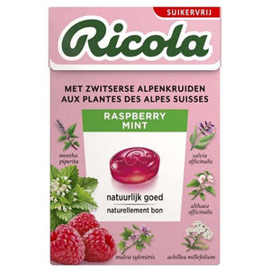 Ricola - Sugar Free Raspberry Mint Box, 45g | Pack of 20