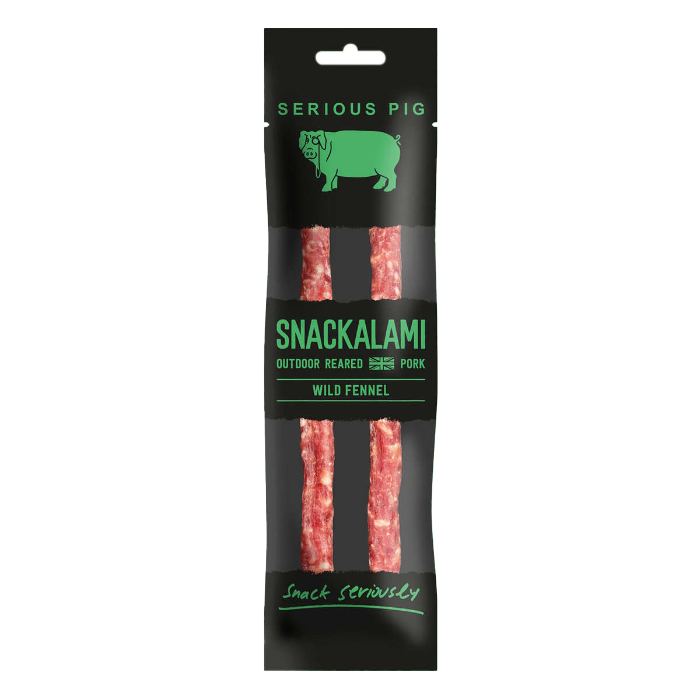 Serious Pig - Fennel Snackalami, 30g  Pack of 12