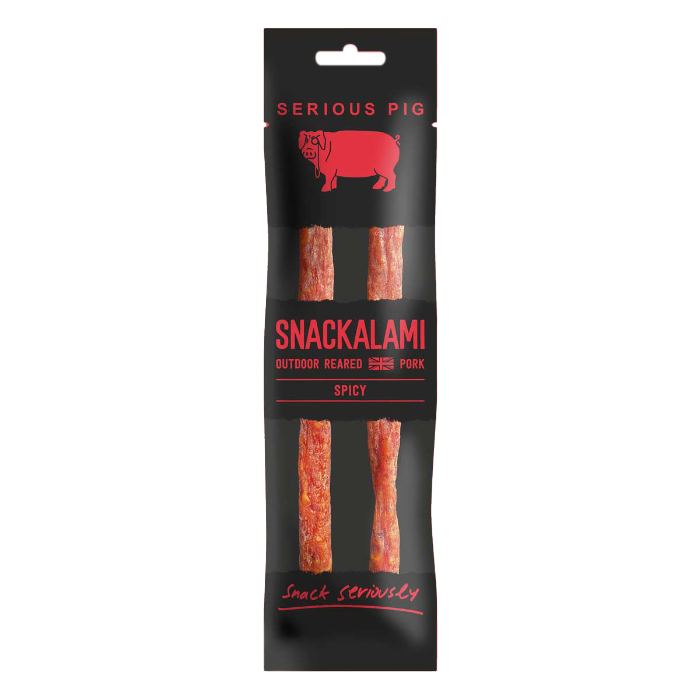 Serious Pig - Spicy Snackalami, 30g  Pack of 12