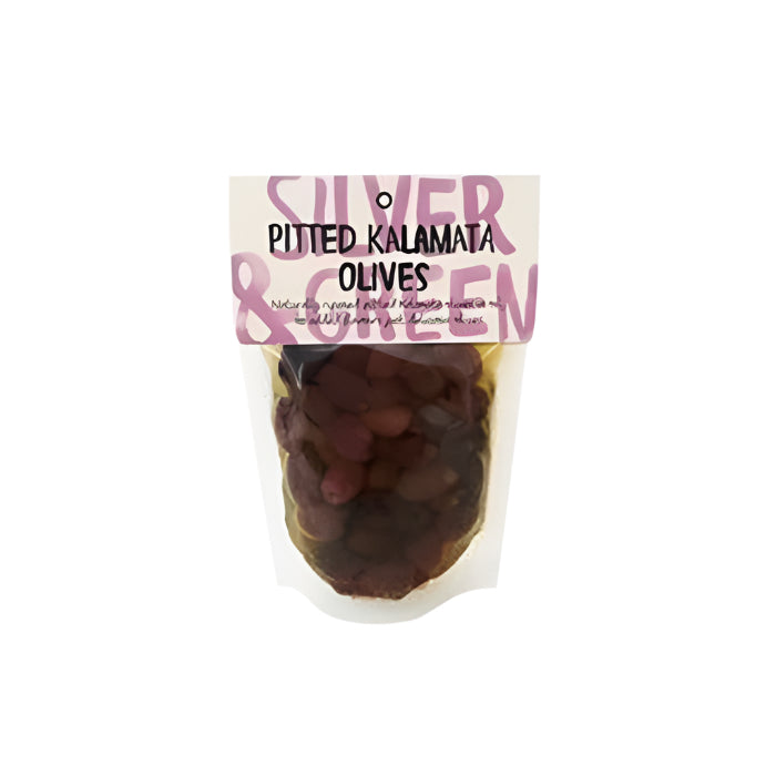 Silver & Green - Pitted Kalamata Olives, 220g  Pack of 6