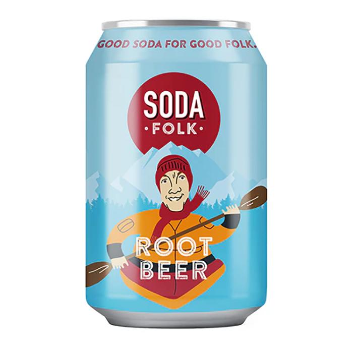 Soda Folk - Root Beer Soda Can, 330ml - Pack of 24