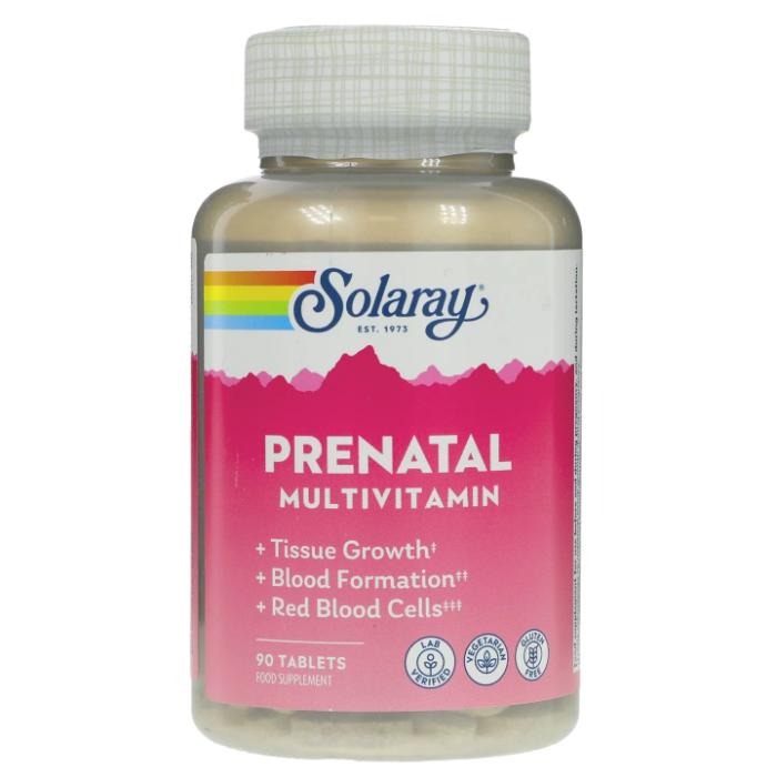 Solaray - Prenatal Multivitamin & Minerals, 90 Tabs