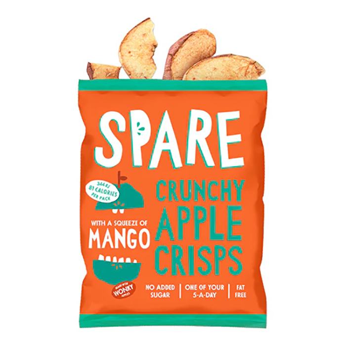 Spare Snacks - Apple & Mango Air-Dried Fruit Crisps, 22g -Pack of 20 