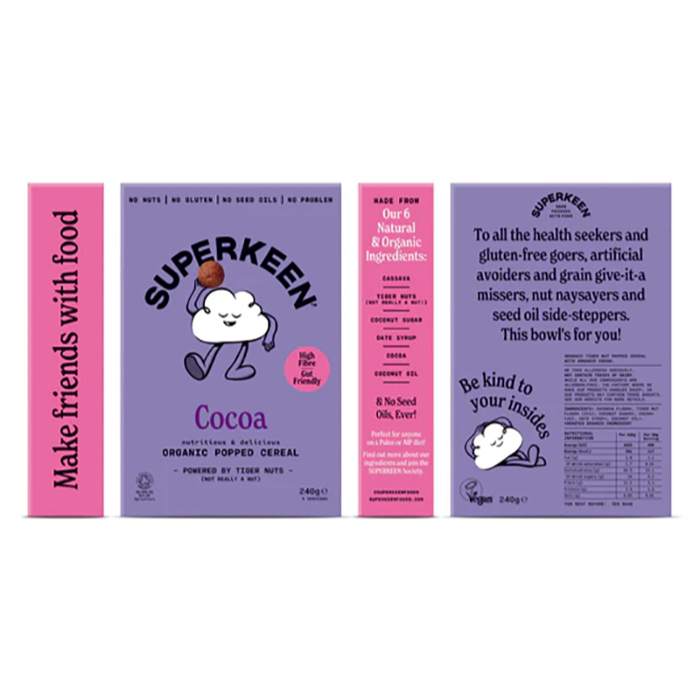 Superkeen - Organic Tiger Nut Cereal Cocoa, 240g