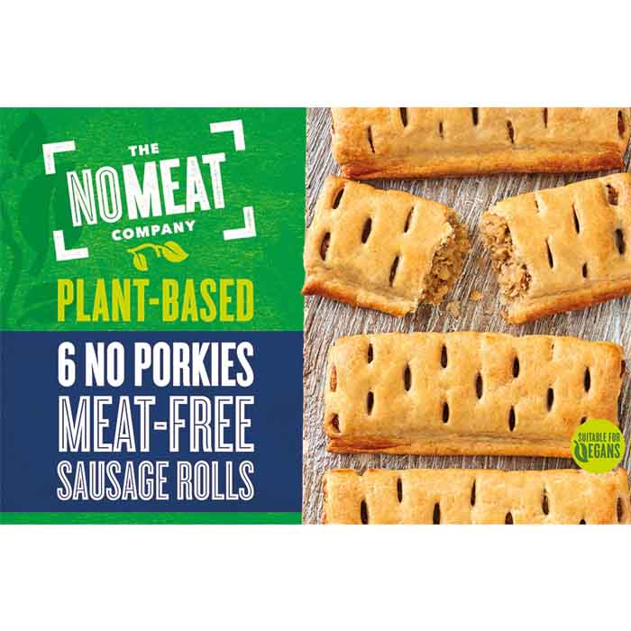 The No Meat Company - No Porkies Sausage Rolls x 6, 360g