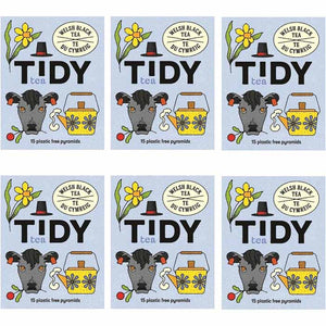 Tidy Tea - Welsh Black All day Breakfast Tea, 15 Bags | Pack of 6