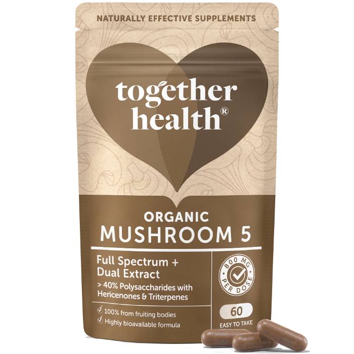 Together Health - Organic Mushroom 5, 60 Capsules