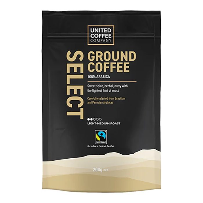 United Coffee - Select Roast Ground Coffee, 200g  Pack of 12