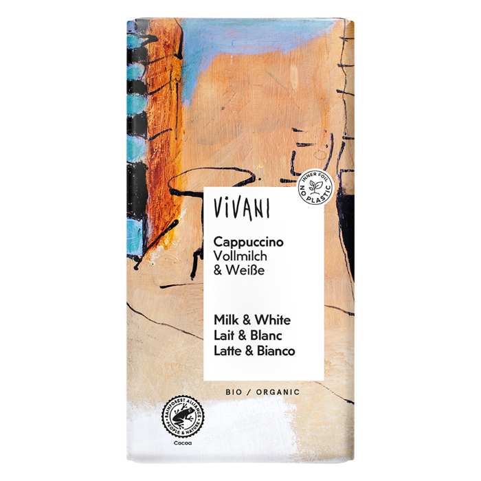 Vivani - Organic Cappuccino Chocolate, 100g  Pack of 10