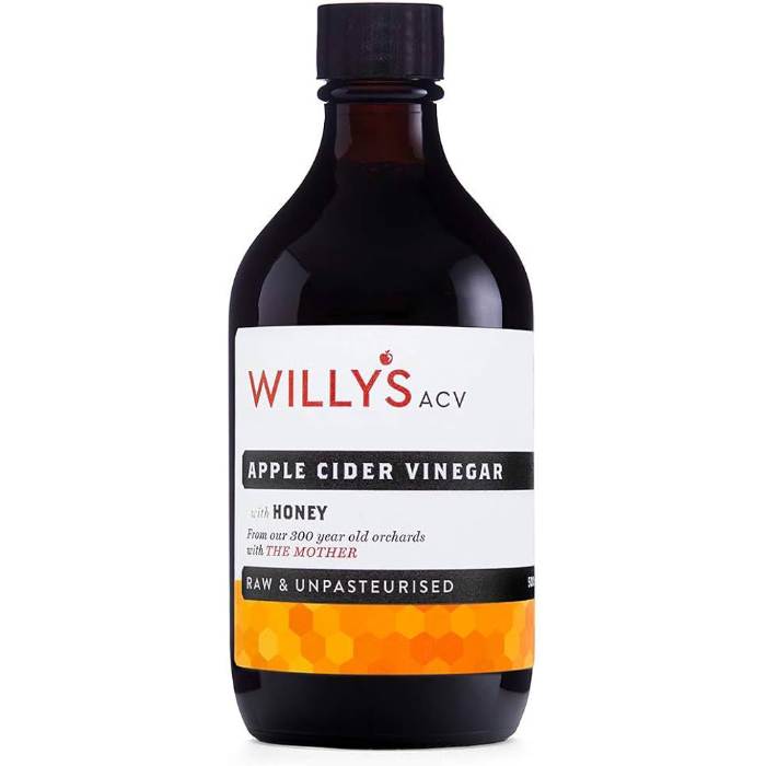Willy's - Honey Apple Cider Vinegar, 500ml  Pack of 6