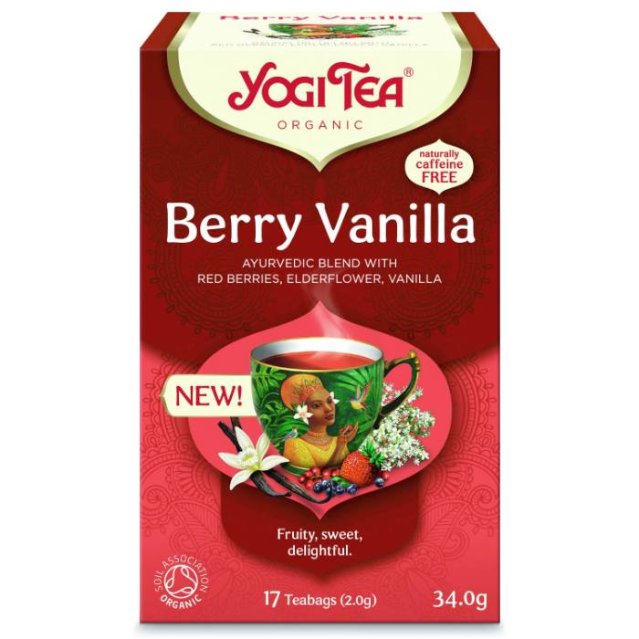 Yogi - Yogi Tea Organic Berry Vanilla, 17 Bags  Pack of 6