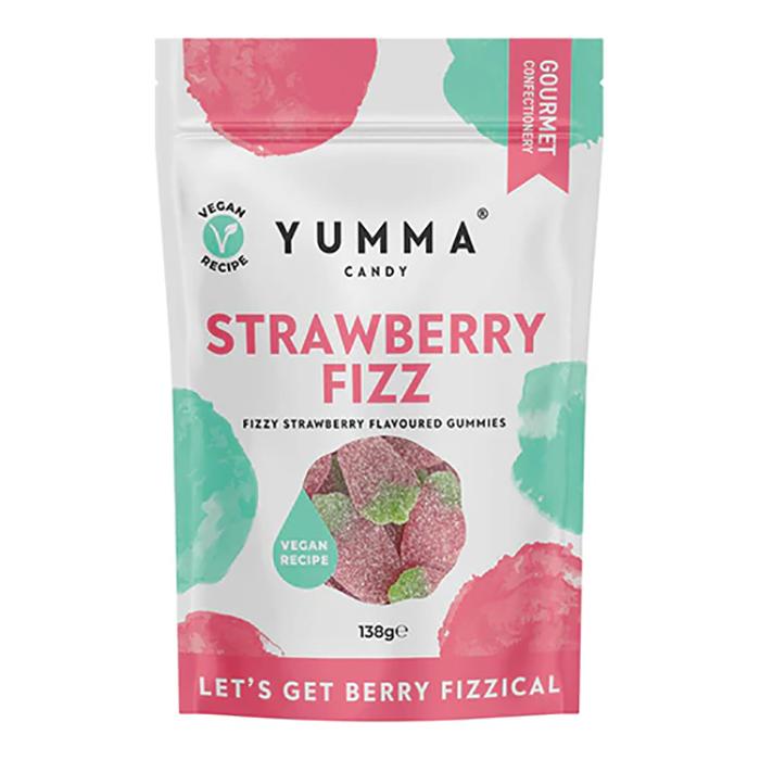 Yumma Candy - Pouch Strawberry Fizz, 138g - Pack of 7