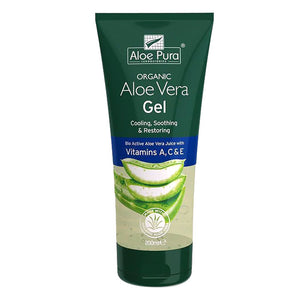 Aloe Pura - Organic Aloe Vera Gel with Vitamin A C & E, 200ml