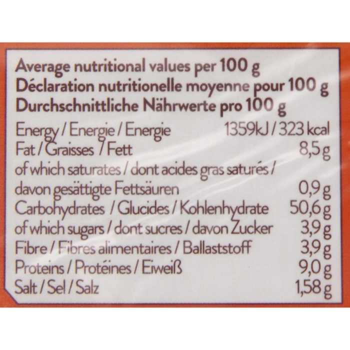 Amaizin - Extra Fibre Tortilla Wrap - Nutrition Facts