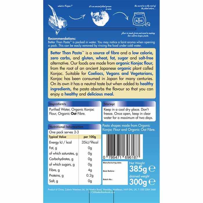 Better Than Foods - Organic Better Than Pasta Spaghetti, 385g - back