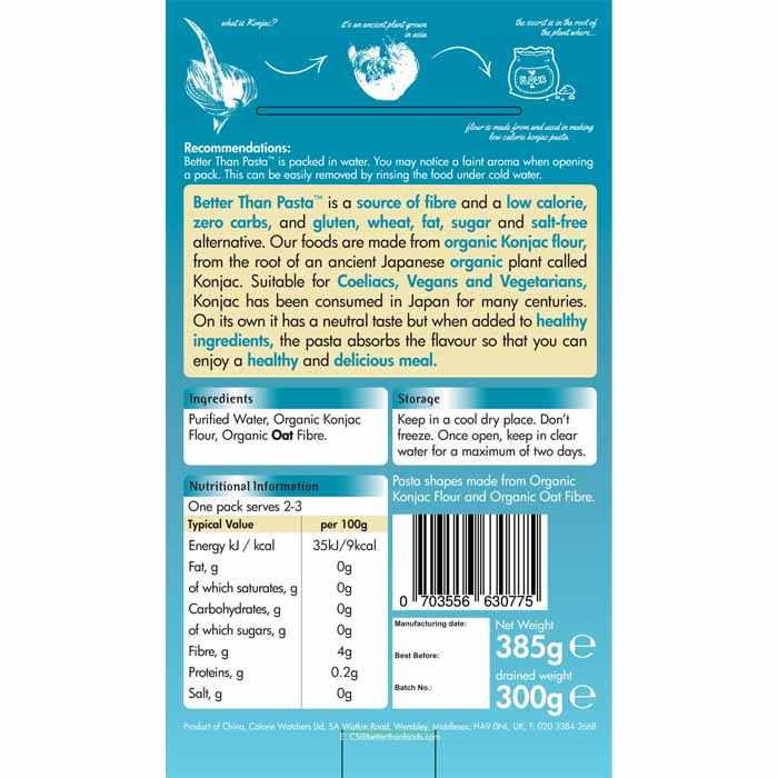 Better Than Foods - Organic Better Than Pasta Tagliatelle, 385g - back