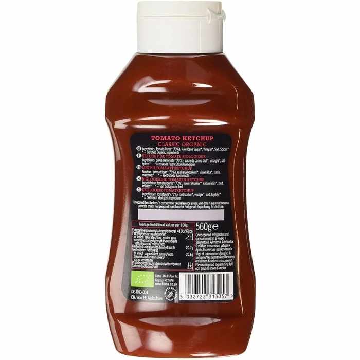 Biona - Organic Tomato Ketchup Classic, 560g back