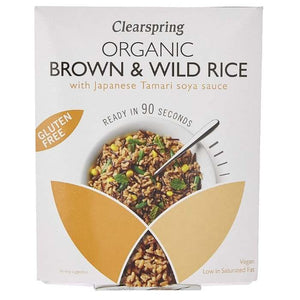 Clearspring - Organic GF Brown & Wild Rice with Tamari, 250g | Multiple Options