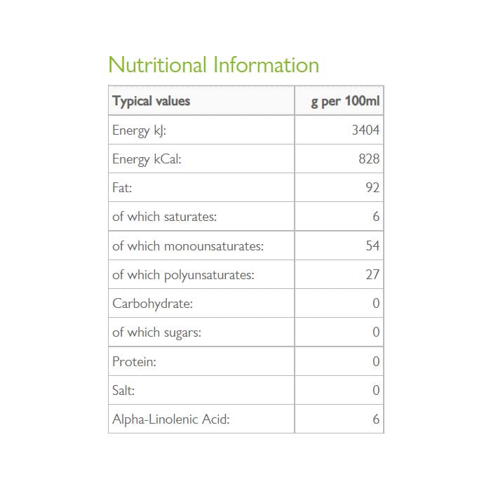 Clearspring - Rapeseed Oil Organic, 1L - Back