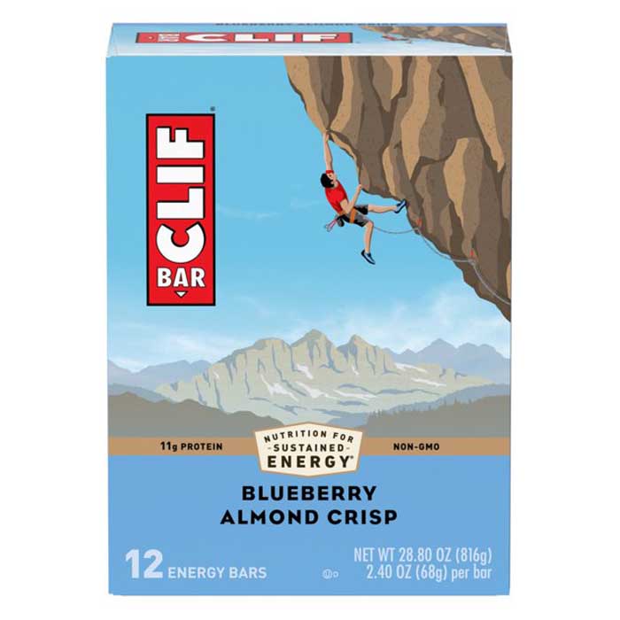 Clif Bar - Energy Bars - Blueberry Crisp 12-Pack, 68g