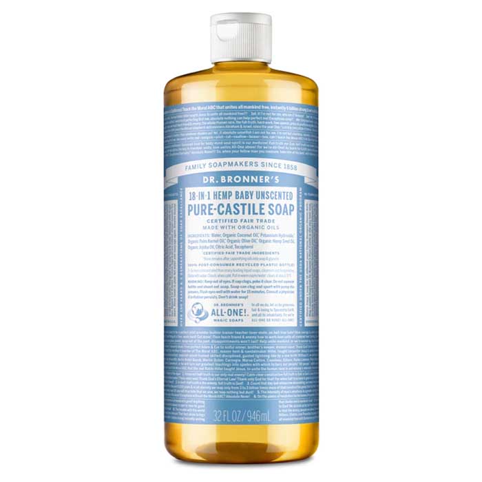 Dr. Bronner's - Pure-Castile Liquid Soap, Baby Unscented - 946ml