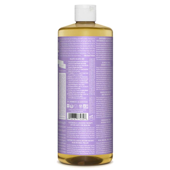 Dr. Bronner's - Pure-Castile Liquid Soap, Lavender - 946ml - back