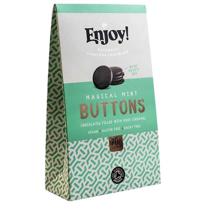 Enjoy! - Caramel Filled Chocolate Buttons - Magical Mint, 96g