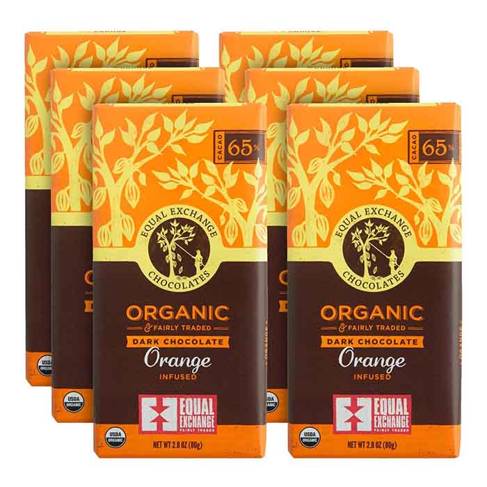 Equal Exchange - Dark Chocolate Orange 65%, 100g  Pack of 12