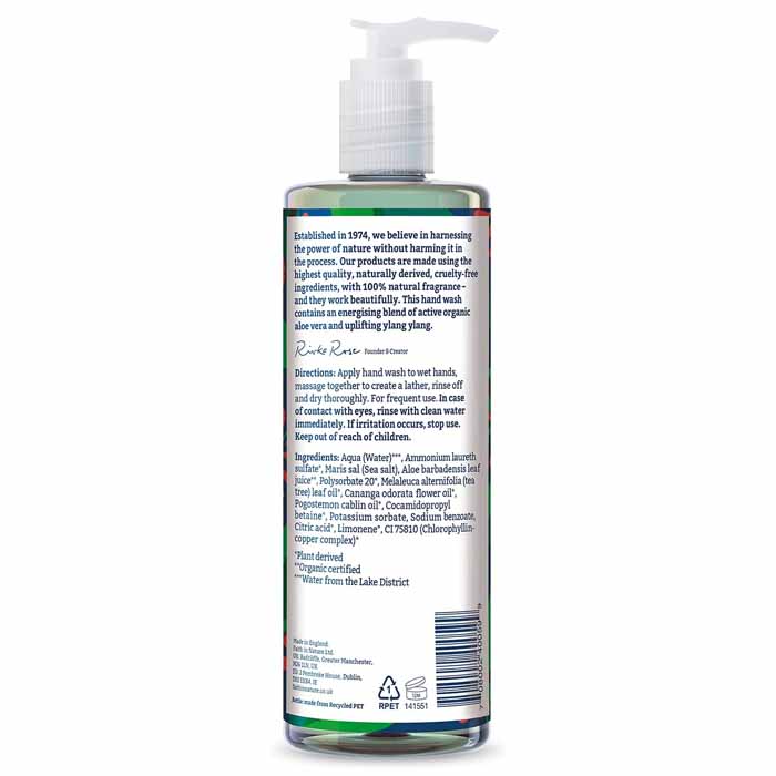 Faith In Nature - Hand Wash - Aloe Vera & Tea Tree, 400ml - back