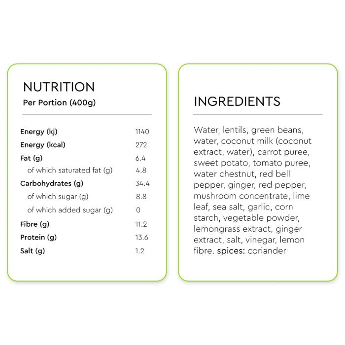 Fiid - Aromatic Sweet Potato & Lentil Curry, 400g back