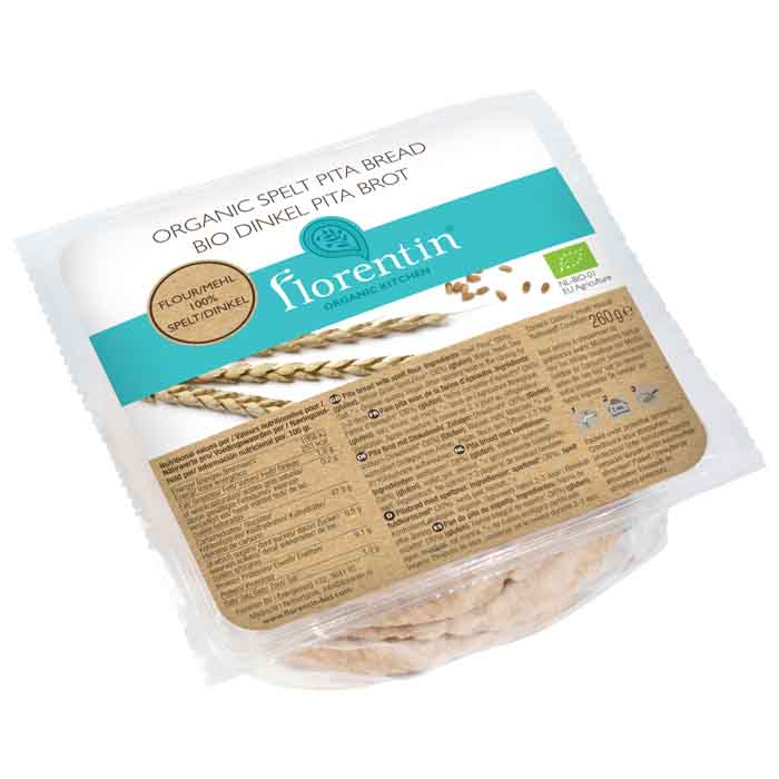 Florentin - Organic Pitta Bread - Brown  280g