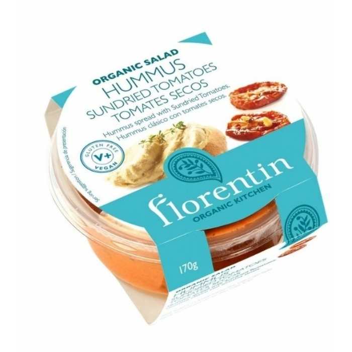 Florentin Organic Kitchen - Organic Hummus Sundried Tomatoes, 170g