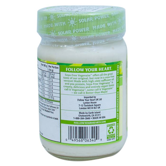 Follow Your Heart - Soya-Free Vegenaise, 340g - back
