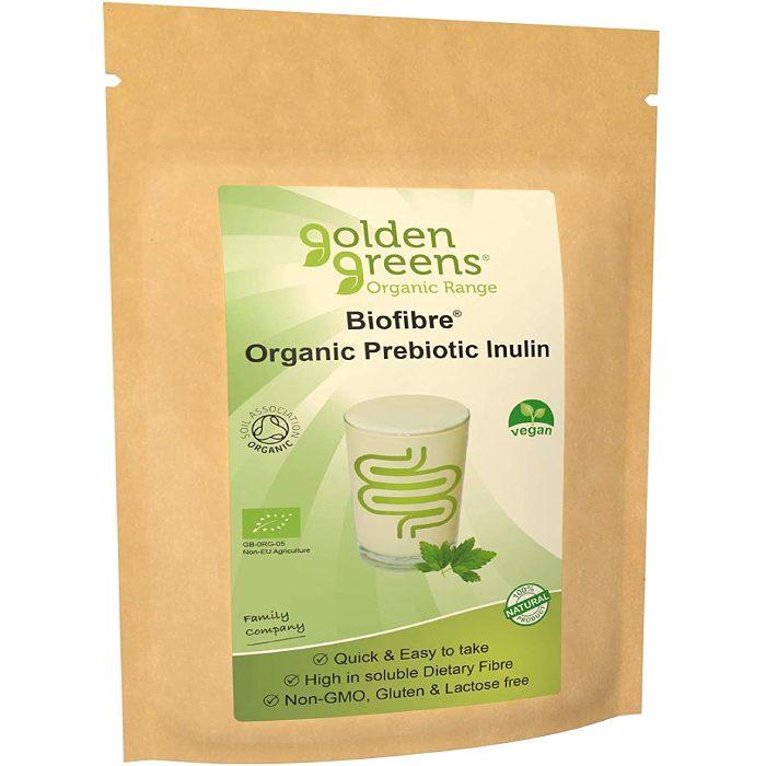 Golden Greens Organic - Organic Inulin Prebiotic Fibre Powder, 500g