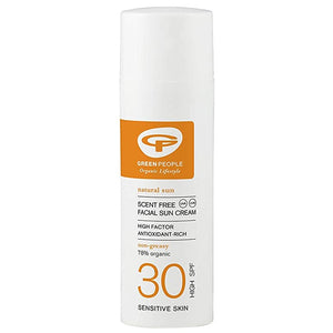 Green People - Facial Sun Cream SPF30, Scent-Free, 50ml