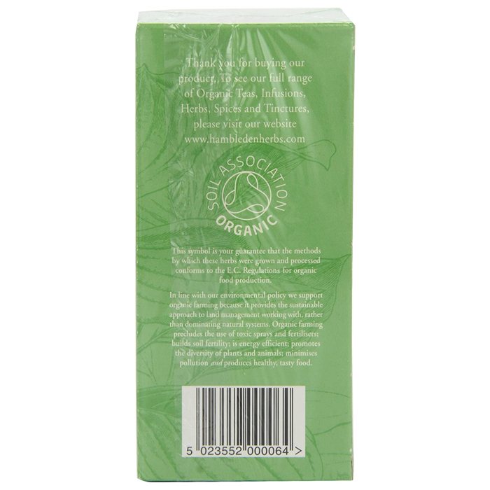 Hambleden Herbs - Organic Lemon Verbena Tea Bags, 27.5g - back 