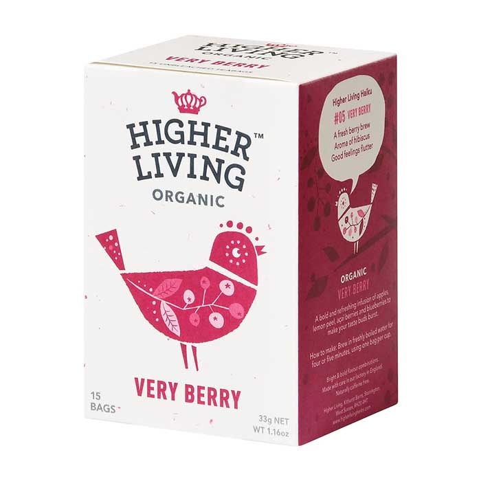 Higher Living Organic - Organic Very Berry Tea, 15 Bags