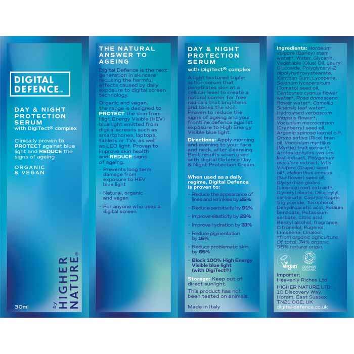 Higher Nature - Digital Defence Day & Night Protection Serum, 30ml - Back