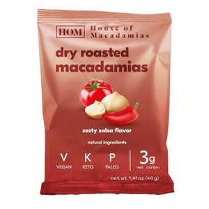 House Of Macadamias - Dry Roasted Macadamias - Zesty Salsa, 40g | Multiple Options